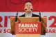 Wes Streeting gives a speech at the Fabian Society