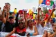 People participate in a rally in support of Colombian President Gustavo Petro's intention to call a referendum on labor reform, in Cali, Colombia, June 11, 2025