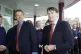 Then Prime Minister Tony Blair (left) with then Hartlepool MP and former Northern Ireland Secretary Peter Mandelson meeting pupils at the City Learning at Dyke House School in Hartlepool, September 7, 2001
