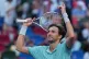 Arthur Rinderknech of France celebrates after defeating Felix Auger-Aliassime of Canada in their men's singles quarterfinal match of the Shanghai Masters tennis tournament at Qizhong Forest Sports City Tennis Center in Shanghai, China, October 10, 2025