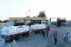 A truck carrying humanitarian aid crosses the Egyptian gate of the Rafah crossing, heading for inspection by Israeli authorities before entering Gaza Strip, October 20, 2025