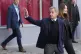 Former French President Nicolas Sarkozy and his wife Carla Bruni-Sarkozy leave their home in Paris as he heads to prison to serve time for a criminal conspiracy to finance his 2007 election campaign with funds from Libya, October 21, 2025