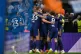 Newcastle players celebrate after scoring the opening goal during the Champions League match against Marseille, France, November 25, 2025