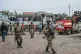 M23 rebels escort government soldiers and police who surrendered to an undisclosed location in Goma, Democratic republic of the Congo, January 30, 2025