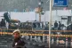 A policeman stands guard as investigators examine the site of Monday's car explosion near the historic Red Fort, in New Delhi, India, November 11, 2025