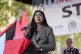 Zarah Sultana speaks during a Palestine Solidarity Campaign rally in Whitehall, central London, October 11, 2025