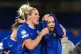 Chelsea's Millie Bright and Guro Reiten react following the UEFA Women's Champions League match at Stamford Bridge, London. Picture date: Wednesday October 15, 2025