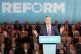 Reform UK leader Nigel Farage speaking during a press conference at the Royal Horticultural Halls in Westminster, London, November 10, 2025