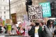 Protesters on Whitehall in London, as Chancellor of the Exchequer Rachel Reeves delivers her spring statement to MPs in the House of Commons, London, March 26, 2025