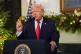 US President Donald Trump speaks during an address to the nation from the Diplomatic Reception Room at the White House, December 17, 2025