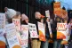 Junior doctors and members of the British Medical Association (BMA) outside Royal Victoria Infirmary, Newcastle, January 3, 2024