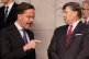 NEARLY APOPLECTIC: Nato Secretary General Mark Rutte, left, corners US Deputy Secretary of State Christopher Landau at Nato HQ in Brussels on Wednesday