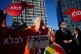 People protest against Prime Minister Benjamin Netanyahu outside a Tel Aviv court, December 1, 2025, a day after he asked the country's president for a pardon amid his ongoing corruption trial