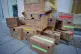 Empty cardboard boxes outside Foxtons in London, following a protest against soaring rents, December 14, 2024