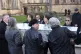 (left to right, facing) Bobby Gillespie, John Squire and Liam Gallagher, and Ian Brown (left, back to camera) and Alan 'Reni' Wren (right, back to camera) carry the coffin from the funeral service of former Stone Roses and Primal Scream bass player Gary 'Mani' Mounfield, December 22, 2025