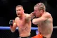 Justin Gaethje (left) punches Paddy Pimblett in an interim lightweight title fightduring the UFC mixed martial arts event in Las Vegas, January 24, 2026