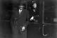 American singer Paul Robeson at Waterloo Station, leaving for Hollywood to act in his first film 