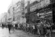 Union members marching in Fleet Street on their way to the News International plant in Wapping, following a rally in Trafalgar Square in support of the print workers sacked in the dispute with Rupert Murdoch