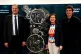 First Minister of Wales Eluned Morgan (centre), Tour de France 2018 winner Geraint Thomas (right), and Director of the Tour de France Christian Prudhomme during the Tour de France 2027 Grand Depart Route Reveal at the Senedd in Cardiff, January 15, 2026