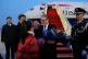 Prime Minister Keir Starmer is presented with a bouquet of flowers as he arrives in Beijing, China, January 28, 2026