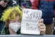 CHOICE WORDS: People take part in a Stand Up To Racism counter-protest against a far right demo at the Cladhan Hotel in Falkirk, housing asylum-seekers, September 2025