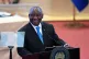 South African President Cyril Ramaphosa smiles before the State of the Nation (SONA) address in Cape Town, February 12, 2026