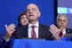 FIFA President Gianni Infantino speaks during a Board of Peace meeting at the U.S. Institute of Peace, February 19, 2026, in Washington