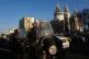 Commuters drive past Saint Sarkis church and a mural of the late Iranian revolutionary founder Ayatollah Khomeini in downtown Tehran, Iran, February 25, 2026