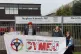 DPAC Cymru activists after their attempted meeting with Minister Stephen Kinnock