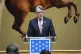 Then UK Ambassador to the US, Peter Mandelson, speaking during a ceremony at the National Gallery, central London, June 18, 2025