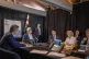 FOREVER WAR: This photo provided by the White House which has been partially blurred, shows President Donald Trump talking with CIA director John Ratcliffe (left) Secretary of State Marco Rubio, and White House chief of staff Susie Wiles at Mar-a-Lago in Palm Beach, Florida during Operation Epic Fury on Saturday
