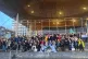 BSL Wales campaigners outside the Senedd