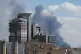 Smoke from bombs rising from Tehran