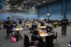 Students receiving vaccines and antibiotics from medical staff in the sports hall at the University of Kent campus in Canterbury, March 19, 2026