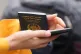 An Islamic Republic of Afghanistan passport held by one of 19 women from Afghanistan who arrived at Edinburgh Airport to complete their medical degrees in Scotland, August 19, 2024
