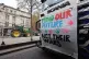 Vehicles take part on the fourth day of a National Fuel Protest against rising fuel prices on O'Connell Street in Dublin. Fuel supplies at Irish forecourts are under threat of running dry as a days-long blockade of major supply depots continues, April 10, 2026