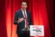 Scottish Labour leader Anas Sarwar addresses delegates during the STUC conference in the Caird Hall, Dundee, April 20, 2026