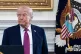 President Donald Trump departs after speaking at an event for NCAA national champions in the State Dining Room of the White House, April 21, 2026, in Washington