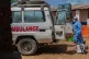 A health worker disinfects an ambulance at the Mongbwalu treatment center that transported a suspected Ebola patient in Mongbwalu, Congo, June 5, 2026