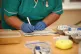 A health worker doing admin