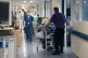 Staff on an NHS hospital ward at Ealing Hospital in London, January 2023