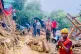 Rescuers work at the site of a landslide at a Rohingya refugee camp in Cox's Bazar, Bangladesh, July 8, 2026