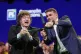 Brazilian Senator Flavio Bolsonaro (right) accompanied by Argentina's President Javier Milei during the Liberal Party convention where Mr Bolsonaro was confirmed as the party's presidential candidate, in Sao Paulo, July 25, 2026