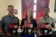 From left Centre for International Corporate Tax Accountability and Research’s (CICTAR), Toby Quantrill, TUC Cymru’s Amber Courtney and report author Vivek Kotecha