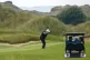 US President Donald Trump on the first hole of the New Course, the second championship course at Trump International Golf Links, on the Menie Estate in Balmedie, Aberdeenshire