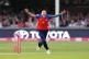 England's Tilly Corteen-Coleman celebrates the wicket of India's Richa Ghosh (not pictured) during the first IT20 match, Chelmsford, May 28, 2026