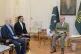 SERIOUS INTENT OR ACTING PRO FORMA? Iran's Interior Minister Eskandar Momeni, first from left, meets Pakistan's Prime Minister Shehbaz Sharif, right, in Islamabad, Pakistan, yesterday Pic: Pakistan Prime Minister Office via AP