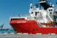 SOS Mediterranee's rescue ship Ocean Viking, docked in Sicil