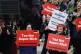 DON’T BLAME CLAIMANTS: People take part in a protest outsi