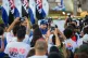 Nicaragua’s President Daniel Ortega (centre) has weathered